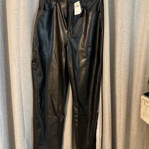 Abercrombie & Fitch Black Vegan Leather Pants